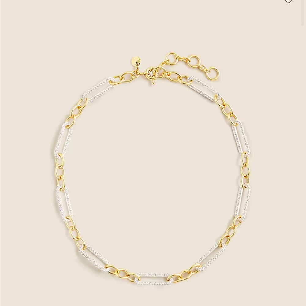Jcrew Pavé crystal link necklace